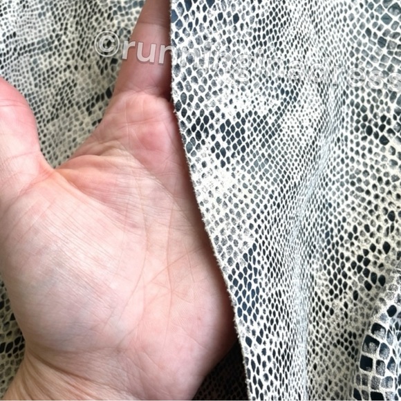 BlankNYC Faux Suede Drape Moto Jacket In Snake Print - Picture 8 of 15